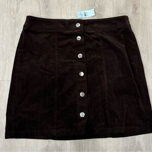 NWT Women’s Loft Corduroy Petite Skirt Button-Front Skirt, size 12P